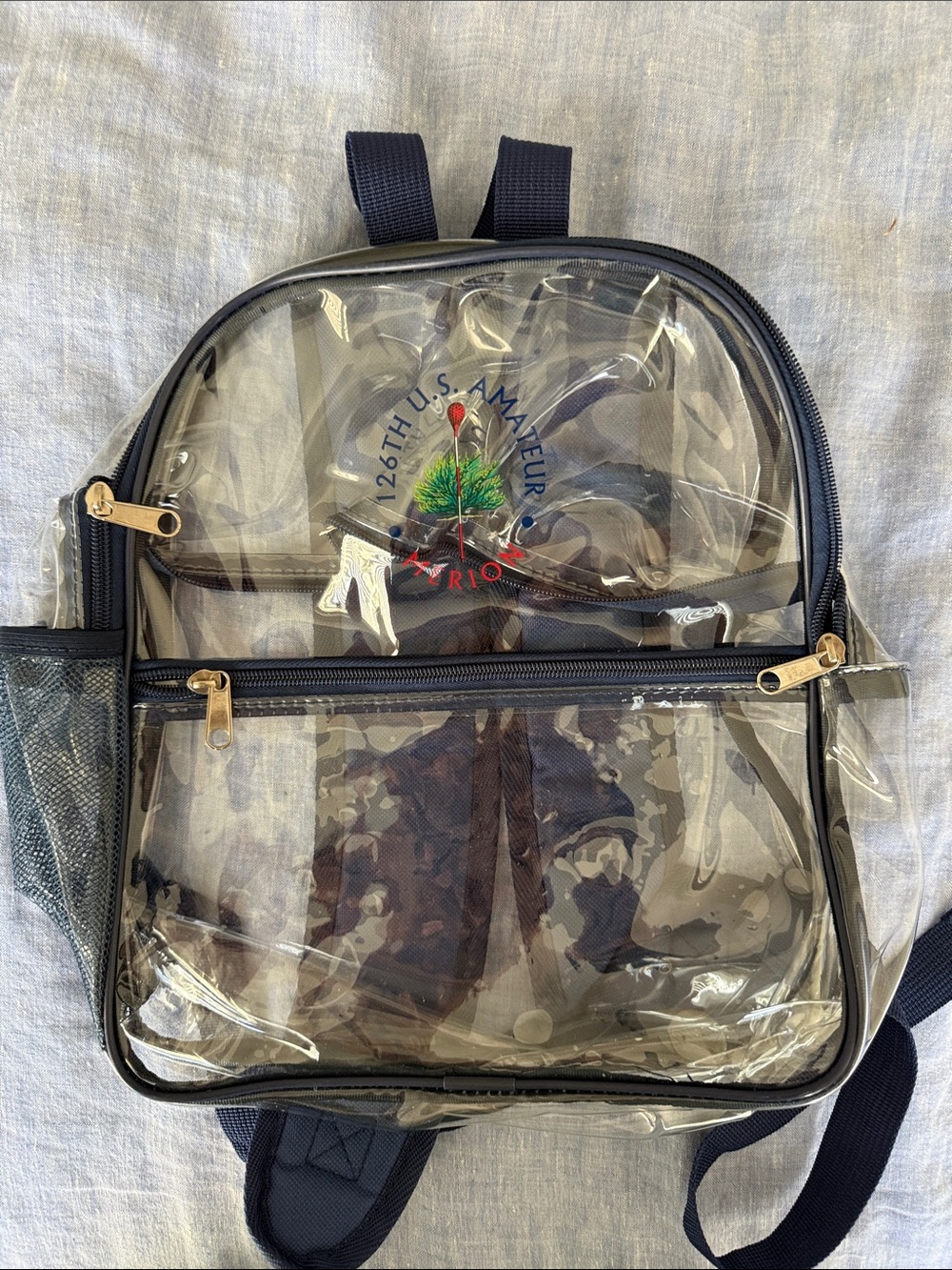 Clear Navy Backpack with 126th U.S. Amateur Merion Logo - Men Bags